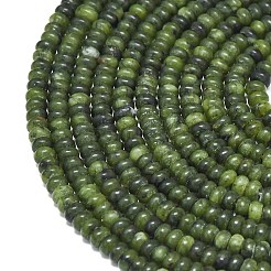 天然な中国のヒスイのビーズ連売り  艶消し  ロンデル  4x2mm  穴：0.9mm  約167~173個/連  15.16''~15.35''（38.5~39センチメートル）&nbsp;G-P575-A19-4x2mm-01