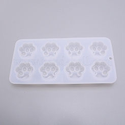猫の足跡のシリコンモールド  鏡＆マット表面レジンキャストシリコーンモールド  ホワイト  26x13x3cm&nbsp;LS-DIY-WH0203-30