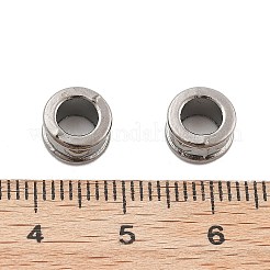 チベット風合金ヨーロピアンビーズ  大穴ビーズ  コラム  ガンメタ色  8x4.5mm  穴：4.5~5mm&nbsp;K0P5H051