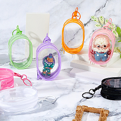 7Pcs 7 Colors Oval Transparent PVC Packaging Bags&nbsp;DIY-FH0007-66