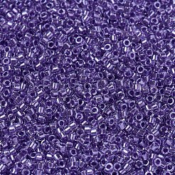 MIYUKIデリカビーズ  シリンダー  日本製シードビーズ  11/0  （db0906)スパークリングパープルライニングクリスタル  1.3x1.6mm  穴：0.8mm  約10000個/袋  50 G /袋&nbsp;SEED-X0054-DB0906