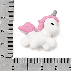 食品グレードの環境に優しいシリコーン焦点ビーズ  ユニコーン  ユニコーン  30x29x13.5mm  穴：2mm&nbsp;SIL-C009-03