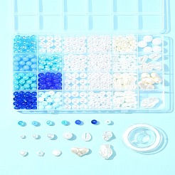 DIY Round Acrylic & ABS Plastic Imitation Pearl Beads Bracelets Jewelry Making Kits&nbsp;DIY-FS0007-41