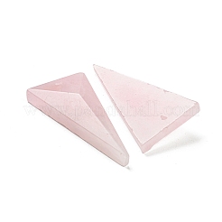 天然石ローズクォーツペンダント  ファセット三角形のチャーム  42~49.5x24.5~27.5x7~9.5mm  穴：1.2mm&nbsp;G-Q006-08D