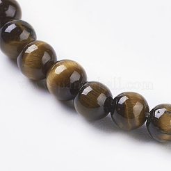 Natural Tiger Eye Beads Strands&nbsp;G-C076-4mm-1B
