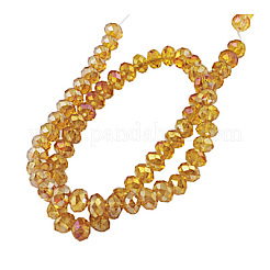 Electroplate Glass Beads Strands&nbsp;LS-GR10MMY-5AB