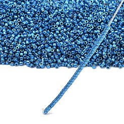 MIYUKIデリカビーズ  シリンダー  日本製シードビーズ  11/0  (db2516)duracoat 亜鉛メッキ ディープアクアブルー  1.3x1.6mm  穴：0.8mm  約1600個/8g&nbsp;LS-X-SEED-J020-DB2516