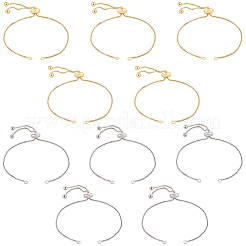 10Pcs 2 Colors Rack Plating Brass Chain Bracelet Making&nbsp;KK-BBC0021-96