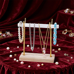 1Pc Alloy with Wood Display Stands for Selenite Wand&nbsp;ODIS-FG0002-32B