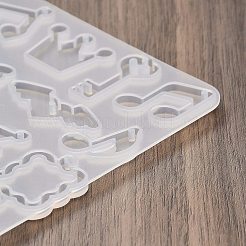 動物のイヤリングペンダント DIY シリコン型  レジン型  UVレジン用  エポキシ樹脂工芸品作り  透明  110x129x4mm  内径：10~7x15~34mm  穴：1.8mm&nbsp;DIY-Q033-04D