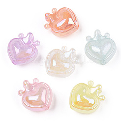 UV Plating Rainbow Iridescent Acrylic Beads&nbsp;OACR-T027-01-A