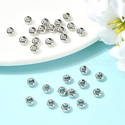 シェグレイスの真鍮ビーズ  ロンデル  カドミウムフリー＆ニッケルフリー＆鉛フリー  プラチナメッキ  5x2.5mm  穴：2mm&nbsp;XGR0117P-124P