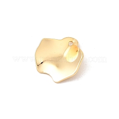 真鍮製チャーム  ニッケルフリー  葉  18KGP本金メッキ  16x15.5x1mm  穴：1.4mm&nbsp;KK-P340-03A-G