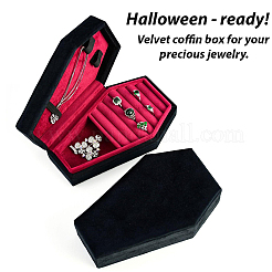 1Pc Coffin Shaped Velvet Jewelry Storage Boxes&nbsp;DARK-BBC0001-01