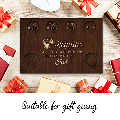 Wood Shot Glasses Tray&nbsp;AJEW-WH0423-003
