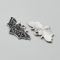白金合金エナメルペンダント  バット  13.5x26x1mm  穴：1.8mm&nbsp;ENAM-WH0073-03D