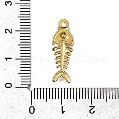 304ステンレスペンダント  魚の骨  イオンプレーティング（ip）  18KGP本金メッキ  22x7.5x2mm  穴：1.5mm&nbsp;STAS-Z163-05G