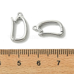 シェグレース真鍮スナップ留め具  ナゲット  カドミウムフリーと鉛フリー＆ニッケルフリー  プラチナメッキ  16x2.5x8.5mm  穴：1mm&nbsp;XGRQ5F049-811P