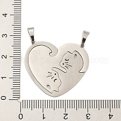 Non-Tarnish 304 Stainless Steel Split Pendants&nbsp;STAS-B048-01P