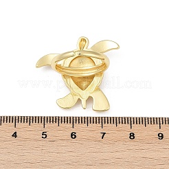 Sea Turtle Brass Cuff Rings for Women&nbsp;RJEW-A059-06G