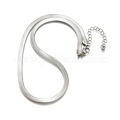 Non-Tarnish 201 Stainless Steel Herringbone Chain Necklaces&nbsp;X-NJEW-M187-06P