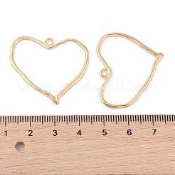 真鍮チャーム  ハート  14KGP本金メッキ  27.5~29x33x1.5mm  穴：2mm&nbsp;KK-N256-01F-G