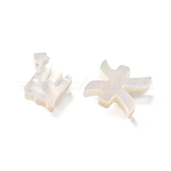12個12スタイルナチュラルホワイトシェルビーズ  星座  乳白色  9~10x7~12.5x2~2.3mm  穴：0.7mm  1個/スタイル&nbsp;BSHE-Z008-12