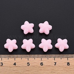 不透明なアクリルビーズ  スター  ピンク  10x10.5x6mm  穴：1.6mm  約669個/198g&nbsp;LS-MACR-S373-26-A09