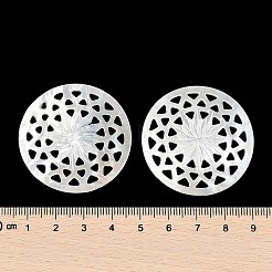 Natural White Shell Hollow Cabochons&nbsp;SSHEL-I026-19
