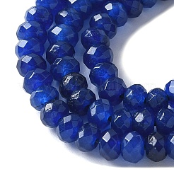 Dyed Natural Malaysia Jade Rondelle Beads Strands&nbsp;G-E316-2x4mm-68