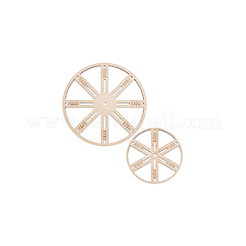 2種類のスタイルの木製芯ホルダー2個  目盛り付き  フラットラウンド  バリーウッド  150~220x5mm  穴：8~8.5mmと5mm  1個/スタイル&nbsp;WOOD-BC0001-27