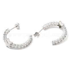 Clear Cubic Zirconia Arch with Star Stud Earrings&nbsp;EJEW-K249-02P