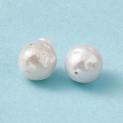 バロック天然ケシパールビーズ  オーバル  貝殻色  9.5~12.5x8.5~10mm  穴：0.8mm&nbsp;PEAR-N020-J15