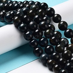 天然タイガーアイ染めビーズ連売り  グレードAB +  ラウンド  グレードAB +  8.5mm  穴：1mm  約45~46個/連  15''（38センチメートル）&nbsp;G-B046-06-A