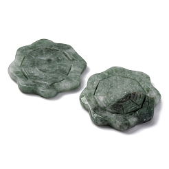 Natural Green Mountain Jade Flower with Yin-yang Display Decorations&nbsp;G-F783-J03-01