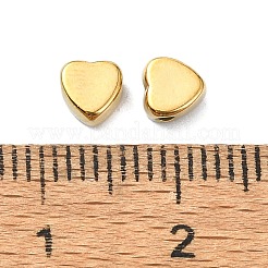 イオンプレーティング（IP）304ステンレスビーズ  ハート  18KGP本金メッキ  4.8x4.5x2.5mm  穴：1.2mm&nbsp;STAS-C089-02A-G