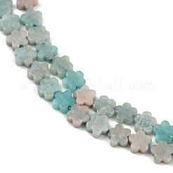 天然石アマゾナイトビーズ連売り  スモモの花  6~6.5x6x2.5mm  穴：0.8mm  約60~63個/連  14.37~14.84''（36.5~37.7センチメートル）&nbsp;G-B138-C10-01