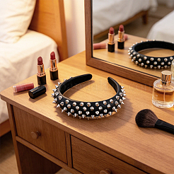 1Pc Imitation Leather Hair Bands for Women&nbsp;OHAR-CL0001-04B