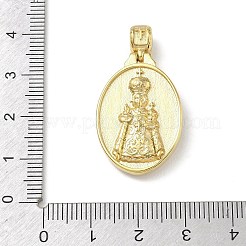 宗教 304 ステンレス ペンダント  処女のチャームが付いた楕円形  ゴールドカラー  28x19x5.5mm  穴：3mm&nbsp;LS-STAS-C179-04G
