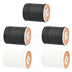 5 Rolls 2 Colors Round Waxed Polyester Cord&nbsp;YC-FS0001-01