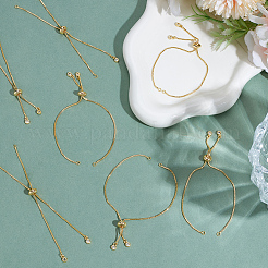 12Pcs Rack Plating Brass Chain Bracelet Making&nbsp;MAK-ME0001-07G