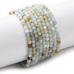 Natural Flower Amazonite Beads Strands&nbsp;G-Z116-A18-3mm