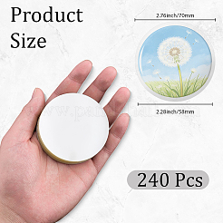 240Pcs Transparent Plastic Film for Badge&nbsp;DIY-CP0013-95