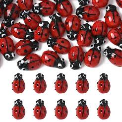 2 Strands Ladybug Handmade Lampwork Beads Strands&nbsp;LAMP-FS0001-53A