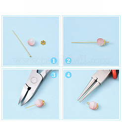 Brass Flat Head Pins&nbsp;KK-YW0004-02E-P