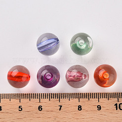 透明なアクリルビーズ  ラウンド  ミックスカラー  12x11mm  穴：2mm  約566個/500g&nbsp;TACR-S154-01A