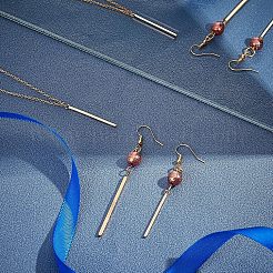 24個2スタイル304ステンレススチールペンダント  バー  ゴールドカラー  33~43x1.5~2x1.5~2mm  穴：1.8~2mm  12個/スタイル&nbsp;STAS-UN0022-55