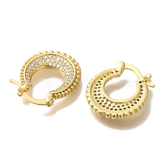 Rack Plating Brass Micro Pave Clear Cubic Zirconia Earrings&nbsp;EJEW-U011-06G
