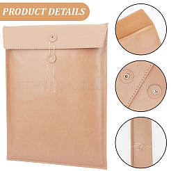 長方形のPUレザー会議ファイルバッグ  ファイルポケット  ペルー  245x316x4mm&nbsp;AJEW-WH20019-114B