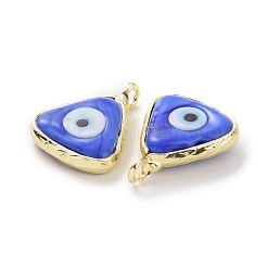 Handmade Evil Eye Lampwork Charms&nbsp;ZIRC-F136-07G-06